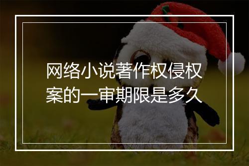 网络小说著作权侵权案的一审期限是多久