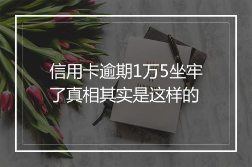 信用卡逾期1万5坐牢了真相其实是这样的
