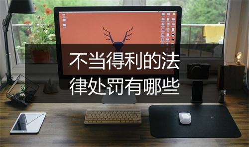 不当得利的法律处罚有哪些