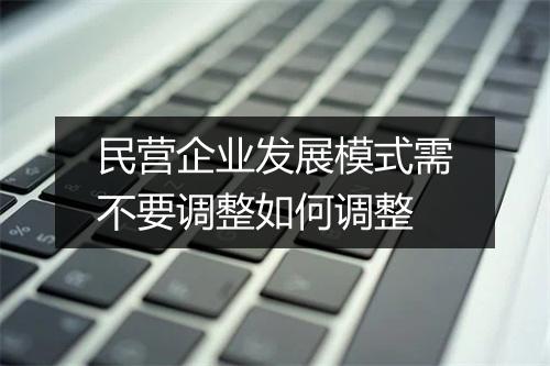 民营企业发展模式需不要调整如何调整