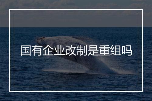 国有企业改制是重组吗