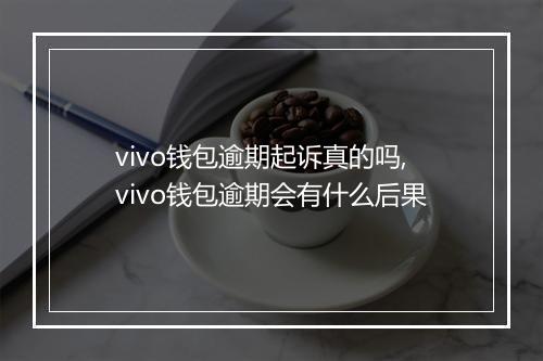 vivo钱包逾期起诉真的吗,vivo钱包逾期会有什么后果