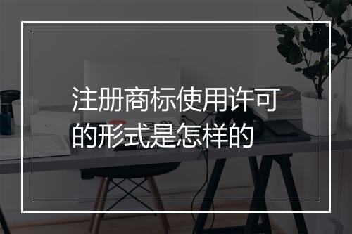 注册商标使用许可的形式是怎样的