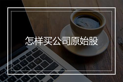 怎样买公司原始股