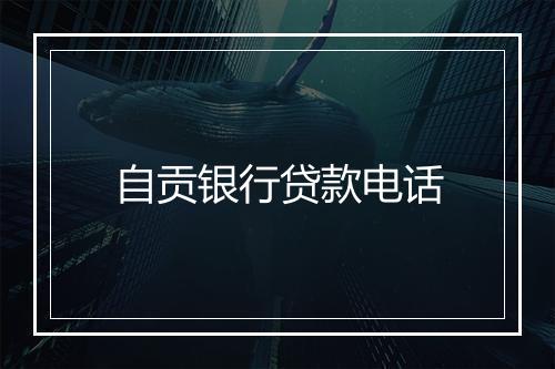 自贡银行贷款电话