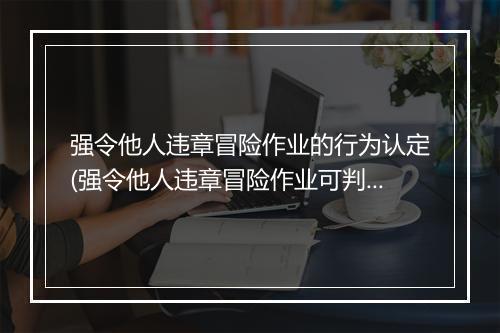 强令他人违章冒险作业的行为认定(强令他人违章冒险作业可判几年)