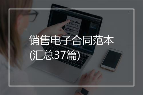 销售电子合同范本(汇总37篇)