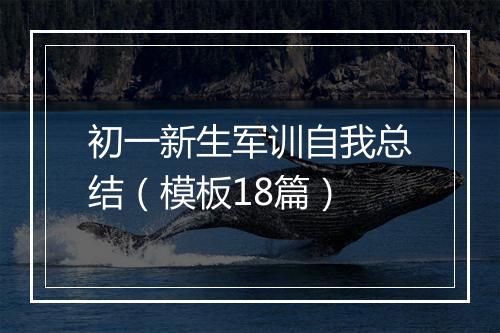 初一新生军训自我总结（模板18篇）
