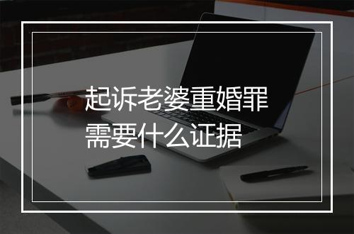 起诉老婆重婚罪需要什么证据