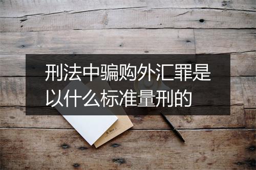 刑法中骗购外汇罪是以什么标准量刑的