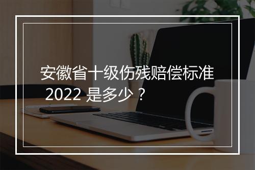安徽省十级伤残赔偿标准 2022 是多少？