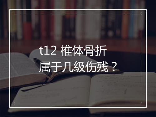 t12 椎体骨折属于几级伤残？