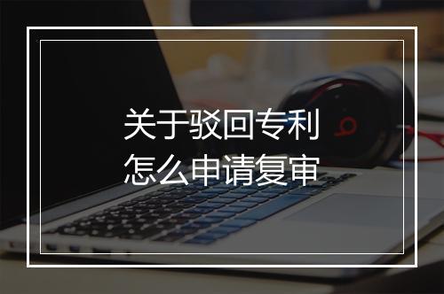 关于驳回专利怎么申请复审