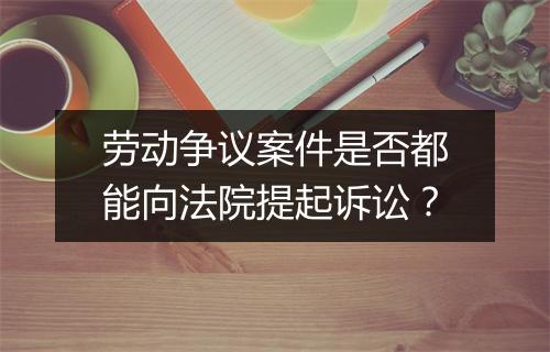 劳动争议案件是否都能向法院提起诉讼？