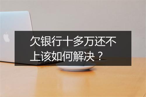 欠银行十多万还不上该如何解决？