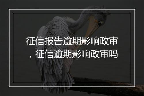 征信报告逾期影响政审，征信逾期影响政审吗
