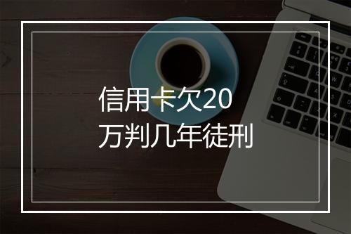 信用卡欠20万判几年徒刑