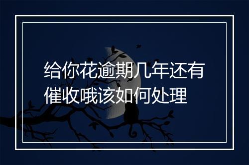 给你花逾期几年还有催收哦该如何处理