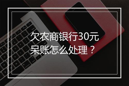 欠农商银行30元呆账怎么处理？
