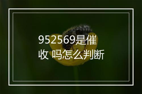 952569是催收 吗怎么判断