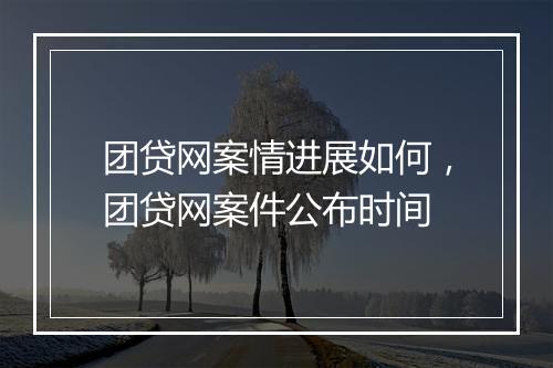 团贷网案情进展如何，团贷网案件公布时间