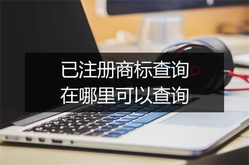 已注册商标查询在哪里可以查询