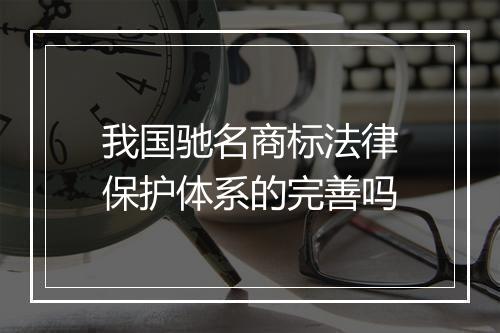 我国驰名商标法律保护体系的完善吗