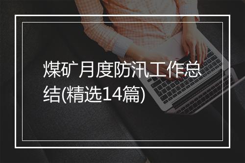 煤矿月度防汛工作总结(精选14篇)