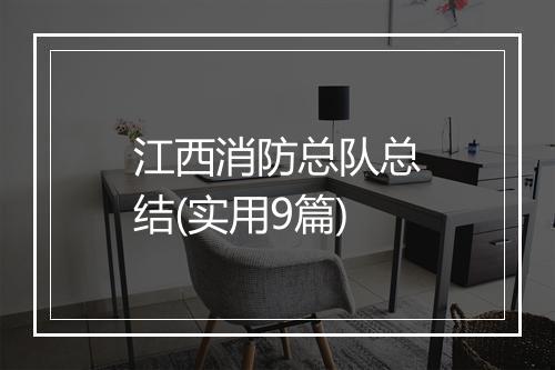 江西消防总队总结(实用9篇)