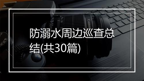 防溺水周边巡查总结(共30篇)