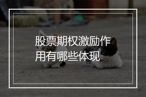 股票期权激励作用有哪些体现