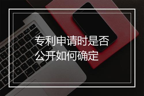 专利申请时是否公开如何确定