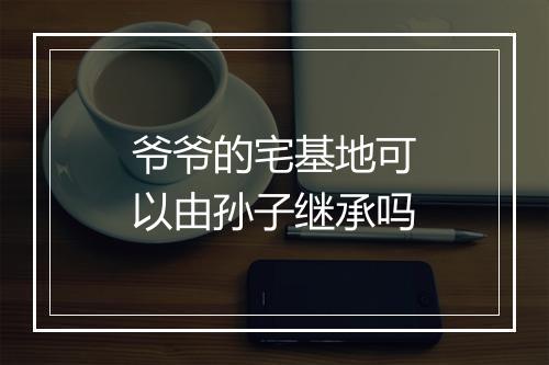 爷爷的宅基地可以由孙子继承吗