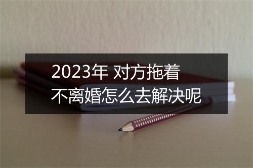 2023年 对方拖着不离婚怎么去解决呢