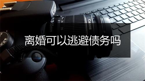 离婚可以逃避债务吗