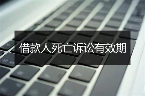 借款人死亡诉讼有效期