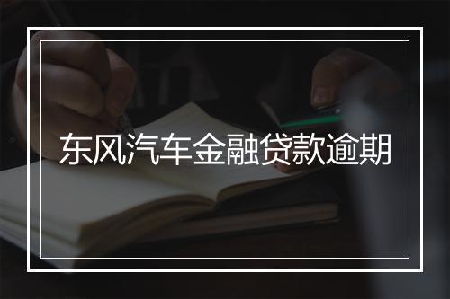 东风汽车金融贷款逾期