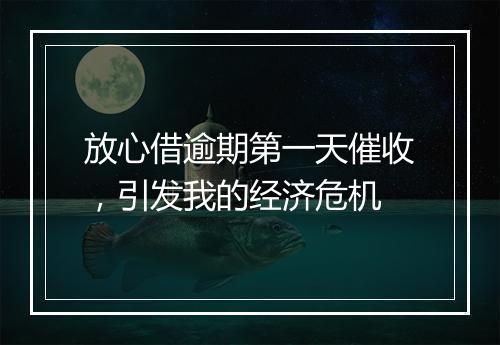 放心借逾期第一天催收，引发我的经济危机