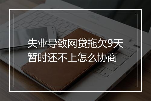 失业导致网贷拖欠9天暂时还不上怎么协商