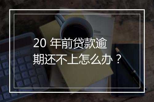 20 年前贷款逾期还不上怎么办？