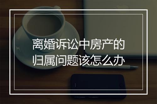 离婚诉讼中房产的归属问题该怎么办