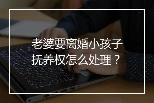 老婆要离婚小孩子抚养权怎么处理？