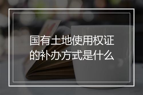 国有土地使用权证的补办方式是什么