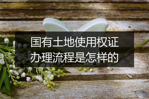 国有土地使用权证办理流程是怎样的