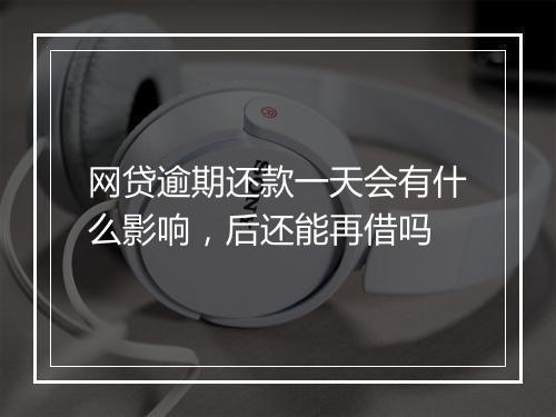 网贷逾期还款一天会有什么影响，后还能再借吗