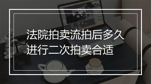 法院拍卖流拍后多久进行二次拍卖合适