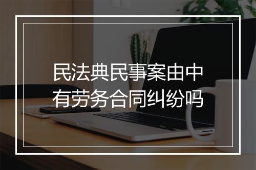 民法典民事案由中有劳务合同纠纷吗