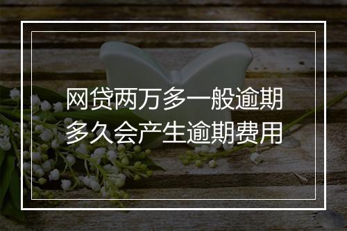 网贷两万多一般逾期多久会产生逾期费用