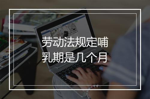 劳动法规定哺乳期是几个月