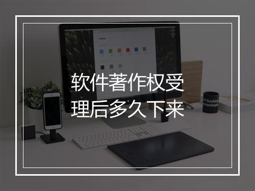软件著作权受理后多久下来